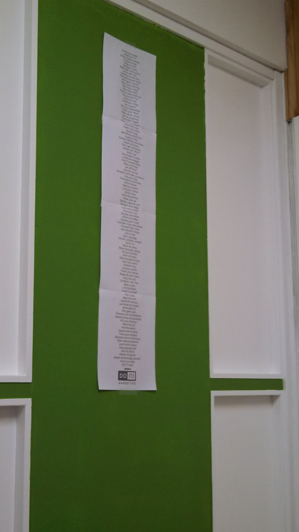 doit marketing 101 success tips in 3 words