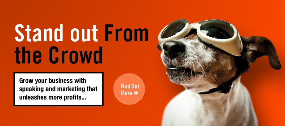 professional services marketing speaking dog