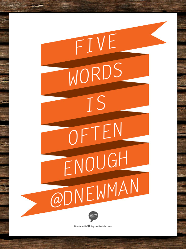 doitmarketing five words recite
