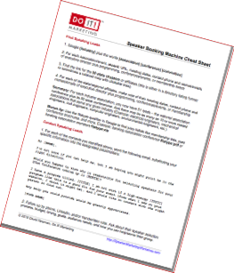 how to get speaking gigs cheat sheet